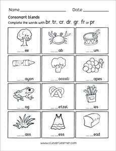 R Blends Worksheet, Dr Blend Words, Phonetic Worksheet, Initial Blends Activities, R Blends Worksheets, Blending Worksheets, Kindergarten Intervention, Tutoring Reading, Montessori Reading