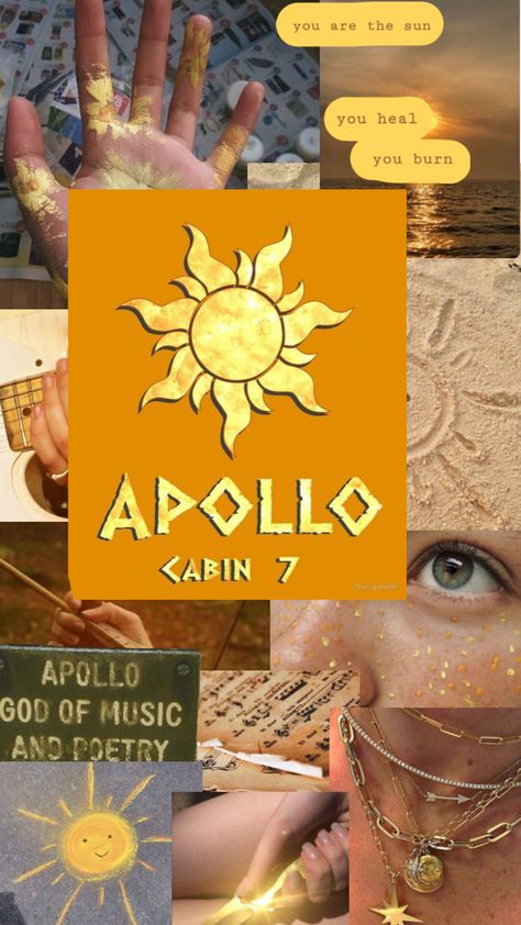 Children Of Apollo, Apollo Aesthetic, Apollo Greek, Apollo Cabin, Percy Jackson Cabins, Camp Half Blood Cabins, Cabin 7, Percy Jackson Drawings, Cabin Aesthetic