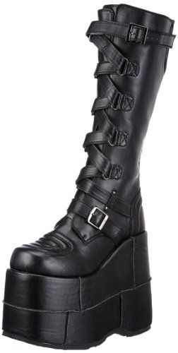 Demonia Stack, Platform Boots Men, Shoes Demonia, Emo Boots, Cute Emo Outfits, Demonia Boots, Goth Shoes, Goth Boots, Demonia Shoes