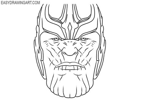 easy Thanos Face drawing Thanos Drawing, Thanos Face, Nasolabial Folds, Lower Lip, Outline Drawing, Comic Drawing, Outline Drawings, Drawing Easy, Smooth Lines