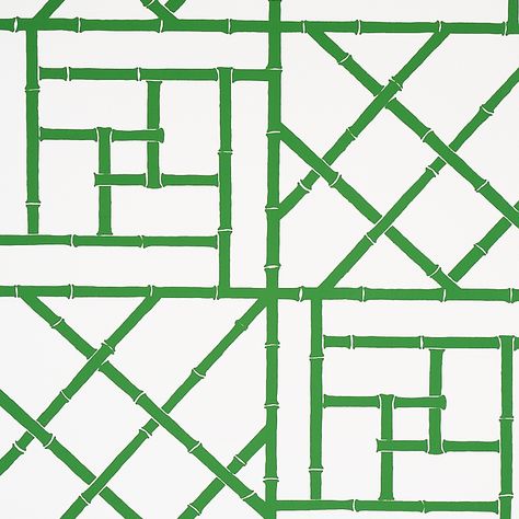 Trellis - Safari Green Wallcoverings | Schumacher Square Trellis, Green Trellis, Bamboo Wallpaper, Wallcovering Pattern, Schumacher Wallpaper, Statement Wallpaper, Safari Green, Trellis Wallpaper, W Wallpaper