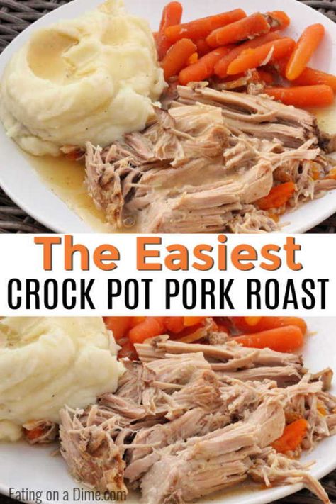 Easy Crockpot Pork Roast Recipes, Easy Pork Roast Recipes Crock Pots, Pork Roast In Crock Pot Slow Cooker, Crock Pork Roast, Pork Roast Ideas Crock Pots, Recipes For Pork Roast In Crock Pot, How To Cook A Pork Roast In The Crockpot, Cooking Pork Roast In Crock Pot, Pork Roast In Crockpot Easy