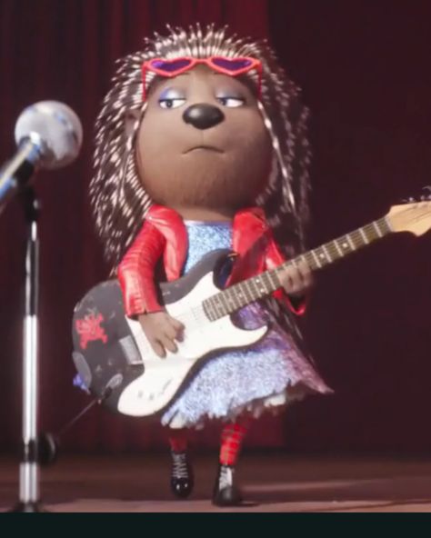 Ash the rockstar porcupine Ash From Sing, Sing Movie 2016, Sing Characters, Sing Movie Characters, Ash Costume, Sing Party, Sing Movie, Disney Olaf, Holiday Club