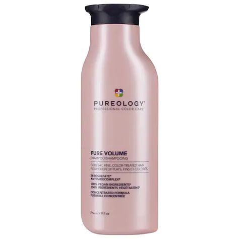 Pure Volume Shampoo - Pureology | Sephora Volume Shampoo, Feuille Eucalyptus, Hair Concerns, Eucalyptus Leaf, Thickening Shampoo, Aromatherapy Blends, Animal Products, Volumizing Shampoo, Benzoic Acid