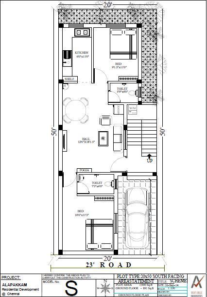 20 * 30 House Plans 3d East Facing - Home Design 20 30 Homeriview - The 20 By 50 House Plans, 20 50 House Plan, Interior Door Makeover, House Plans 3d, 20x40 House Plans, 2bhk House Plan, Indian House Plans, Indian House, Oak Bedroom Furniture