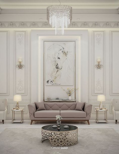 كنب Interior Design Living Room Warm, Living Room Classic, Andrea Palladio, Villa Interior, Neoclassical Interior, Adam Eve, تصميم داخلي فاخر, Interior Design Per La Casa, Classic Living Room