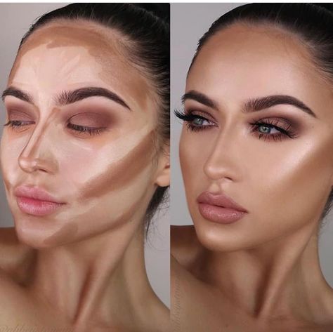 easy step by step guide on contouring and highlighting Contour Sticks, Cream Contour Stick, Easy Contouring, Makeup Korea, Contouring Makeup, Sosua, Make Up Inspiration, Contour Stick, Beauty Make-up