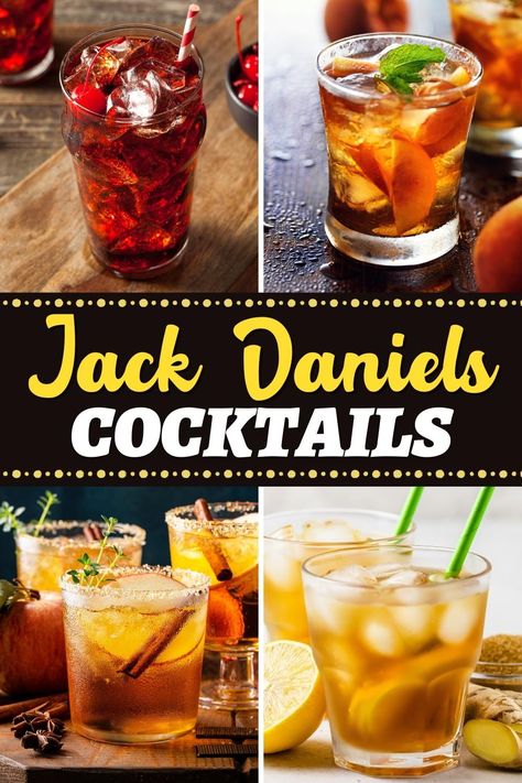 A little oaky, kind of nutty, and full of subtle caramel notes, these easy and delicious Jack Daniel's cocktails go way beyond the typical Jack and Coke. Drinks To Make With Jack Daniels, Mixed Drinks With Jack Daniels, Jack Daniels Old Fashioned, Mixed Drinks Alcoholic Whiskey, Jack Daniels Fire Drinks, Cocktails With Jack Daniels, Jack Daniel’s Cocktails, Jack Daniels Jello Shots, Jack Daniels Cocktails Recipes