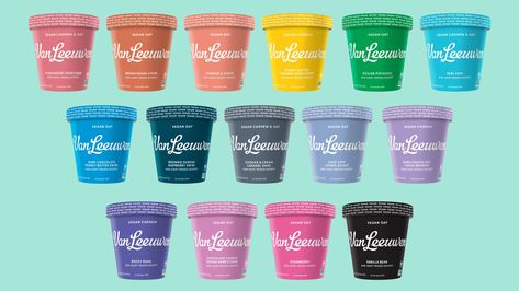 Van Leeuwen Unviels New Packaging For Vegan Ice Cream Flavors | Dieline - Design, Branding & Packaging Inspiration Tasty Ice Cream, Ice Cream Brands, Battle Royale Game, Vegan Ice Cream, Corn Flakes, Beverage Packaging, New Packaging, Ice Cream Flavors, Branding Packaging