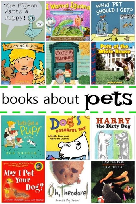 Books About Pets for Young Kids-Have preschoolers and kindergarteners who want a pet? Read some of these books to learn more about common pets and how to care for them. Great for a preschool pet theme! Preschool Objectives, Preschool Pets, Pets For Kids, Pet Study, Pet Theme, Elephant Book, Pets Preschool Theme, Reading Themes, Creative Curriculum