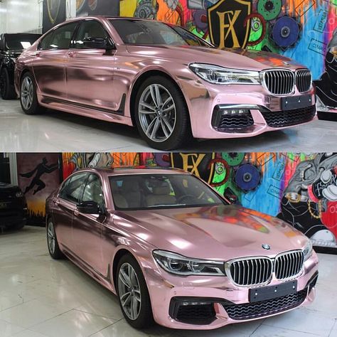 #bmwchrome #chromecar #chrome #bmw #pinkbmw #pinkcar #fadhioncar #luxurycar #girlycar #carforgirl #pinklove #hotpinkcar #colorful #bmwlovers #bmw❤️ Pink Bmw, Hot Pink Cars, Chrome Pink, Pink Rims, Pink Jeep, Benz Cars, Chrome Cars, Pink Chrome, Car Wraps