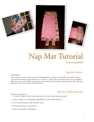 Nap Mat Tutorial Nap Mat Pattern, Nap Mat Tutorial, Baby Nap Mats, Fleece Sewing Projects, Kids Nap Mats, Nap Mats, Inkscape Tutorials, Sewing Fleece, Kids Flooring