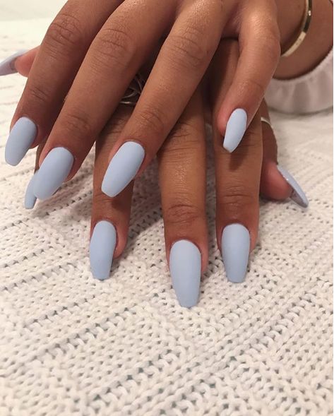 Nail Ideas May, Nails Ideas One Color, Nail Ideas Acrylic White, 1 Color Nails, Good Nail Ideas, Plain Colour Nails, Cute Matte Nails, One Colour Nails, Nails Ideas Matte