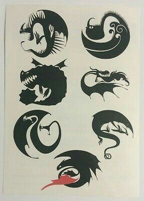 Toothless Tattoo, Tattoo Sheet, 7th Dragon, Dragon Silhouette, Httyd Art, Dragon Birthday, Httyd Dragons, Dragon Party, Dragon Trainer