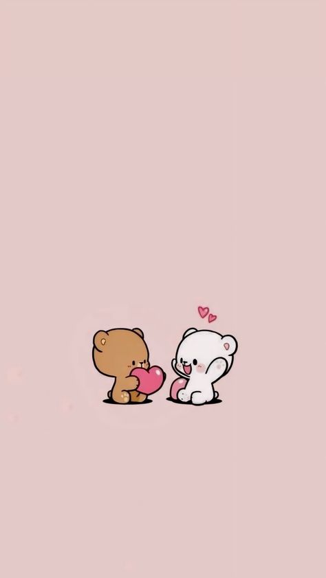 Couple Bear Wallpaper, Whatsapp Chat Wallpaper Love, Milk And Mocha Wallpaper, Image Girly, Chat Wallpaper Whatsapp, Dudu Bubu, Whatsapp Background, Cartoons Dp, Teddy Bear Wallpaper