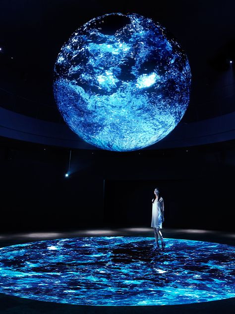 ArtStation - Water -360°Projection Mapping- NIFREL, yasumasa ichikawa Water Projection Mapping, Video Mapping Projection Installation, Projection Mapping Installation, Video Mapping Projection, Project Mapping, Water Projection, Projection Art, Projection Design, Projection Installation