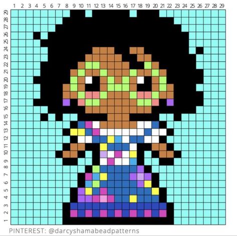 Encanto Perler Bead Patterns, Pixel Disney Art, Encanto Perler Beads, Disney Princess Pixel Art, Encanto Cross Stitch, Easy Pixel Art Disney, Disney Perler Bead Patterns, Cute Perler Beads Designs, Disney Pixel Art