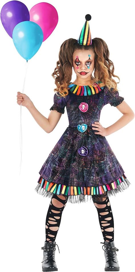 Amazon.com: Morph Rainbow Creepy Clown Costume For Girls Kids Creepy Clown Costume Girls Scary Clown Costume Kids Girls Clown Halloween Costumes For Girls M : Clothing, Shoes & Jewelry Scary Girl Costumes, Creepy Clown Costume, Cute Clown Costume, Girl Clown Costume, Rainbow Halloween Costume, Clown Halloween Costume, Scary Clown Costume, Clown Costume Women, Rainbow Costumes