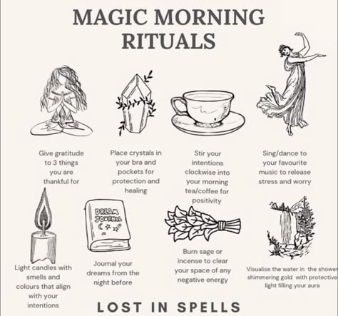 Spiritual Herbs Witches, Witchy Ritual Ideas, Witchcraft Morning Ritual, Witchy Morning Ritual, Morning Ritual Witch, Witch Morning Routine Ideas, Witchcraft Routine, Morning Witchcraft, Witchy Routine