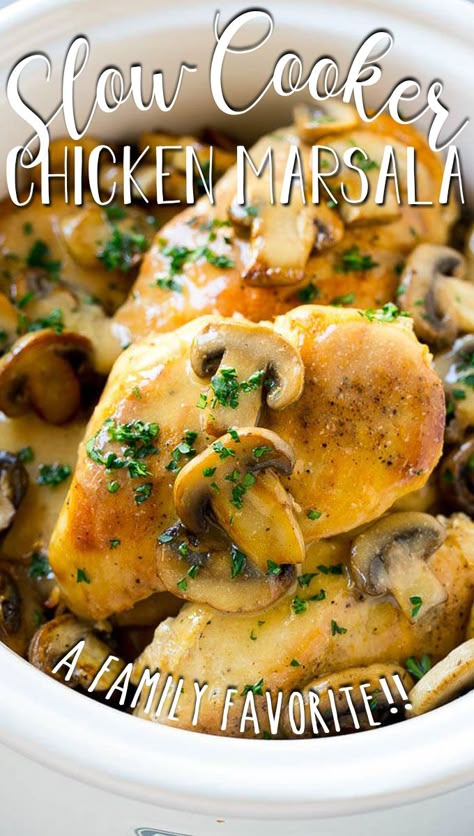 Chicken Marsala Recipe Crockpot, Chicken Marsala In Crockpot, Crockpot Chicken Marsala Recipes, Chicken And Mushroom Crockpot Recipes, Crock Pot Chicken Marsala, Crockpot Chicken Mushroom Recipes, Chicken Mushroom Crockpot Recipes Easy, Slow Cooker Chicken Marsala Crockpot, Marsala Chicken Crockpot