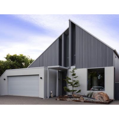 Includes a set of 4 outside siding system composite board panels measuring to 106" x 6.1" x 0.83", the ultimate solution for enhancing the exterior of your home. Crafted with meticulous attention to detail, this high-quality composite paneling boasts a stunning 106" x 6.1" size that guarantees a seamless finish. Transform your house into a modern architectural marvel with its durable construction, easy installation, and maintenance-free design. Upgrade your home's curb appeal with the board pane Gray And Black House Exterior, Outdoor Wall Panels, Shiplap Siding, Composite Board, Grey Exterior, Exterior Cladding, Black House Exterior, Wood Ceilings, Wood Trim