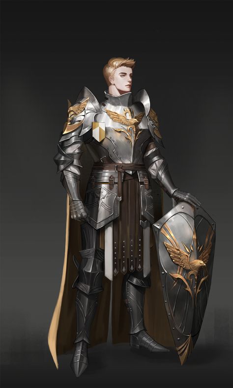 ArtStation - Knight , Hye Rim Royal Knight Art, White Knight Fantasy Art, Fantasy Knight Armor, Knight Armor Design Male, Blonde Knight, Blond Knight, Knight Oc Male, Male Knight Character Design, Blonde Knight Male