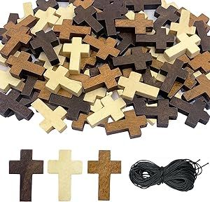 Wood Cross Charm Pendants, 120 Natural Wooden Small Cross Charms Pendants Mini Wood Cross Pendants Bulk Hanging Ornament Party Favor Easter for DIY Necklace Keychain Bracelet Jewelry Craft Making Ornament Party, Necklace Keychain, Keychain Bracelet, Wooden Crosses, Wood Cross, Wood Bracelet, Wood Crosses, Craft Making, Wooden Cross