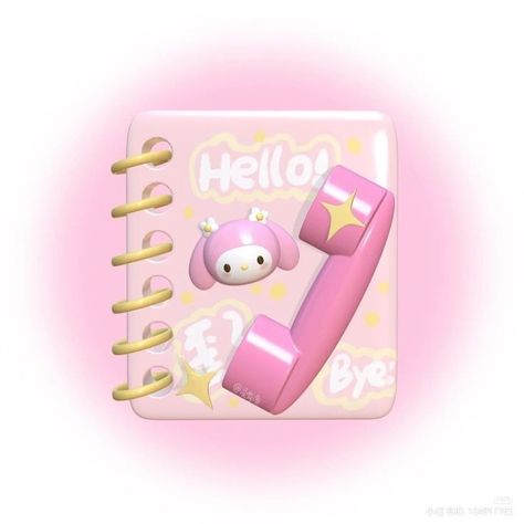 Pink Sanrio Aesthetic Icon, 3d Apps Icon, 3d Carrd Png Icon Pink, 3d App Icons Pink, Sanrio Ios Icons, Sanrio Iphone Icons, 3d Sanrio Icons, Pink Sanrio Icon, 3d Icons Iphone