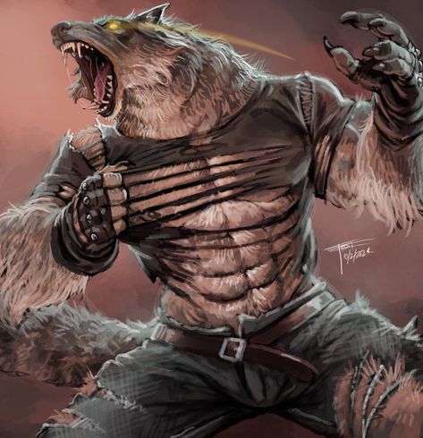 Muscular Werewolf, Drawing Props, Werewolf Transformation, Fantasy Beings, Werewolf Drawing, Ocs Ideas, Wolf Shifter, Apocalypse Art, Story Teller