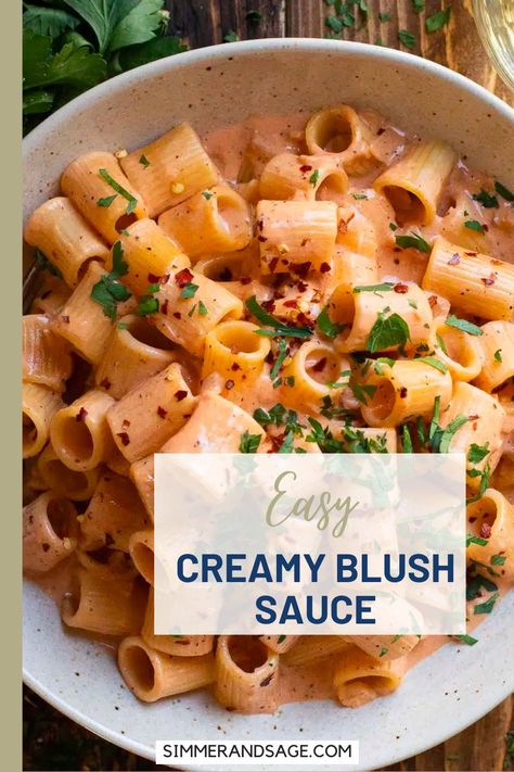 White Wine Tomato Pasta Sauce, Blush Pasta Sauce, Blush Sauce, Garlic Cream Sauce Recipe, Pasta Sauce Recipes Easy, White Wine Pasta Sauce, White Pasta Sauce Recipe, Pink Sauce Pasta, Pink Pasta