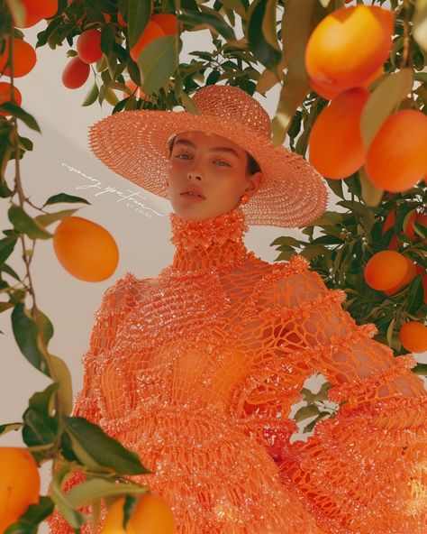 Papaya Mango 🥭 #papaya #mango fruit #fruitfashion #colorful #summer #midjourney #promptography #fashioncontent #fashiongram #aifashion #bazaar #editorial Sunflower Shoot, Trash Fashion, Fruit Fashion, Red Mango, Women Nature, Net Fashion, Mango Fruit, Dreamy Photography, Photography Books