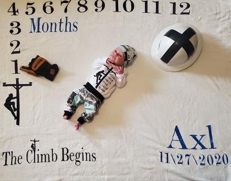 Lineman Milestones Blanket Linemen Gender Reveal, Lineman Baby Pictures, Lineman Gender Reveal Ideas, Lineman Baby Announcement, Lineman Nursery, Baby Peacock, Baby Baker, Kids Closet, Nursery Wall Art Boy