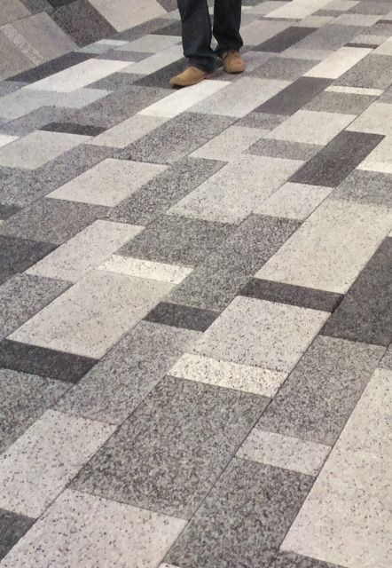 Myriad concrete paving is available in a range of sizes and colours to bring creativity to public spaces and commercial areas. Concrete Block Paving, Floor Pattern Design, Pavement Design, Paving Pattern, Paving Ideas, Stone Paving, Paver Designs, Outdoor Paving, Paving Design