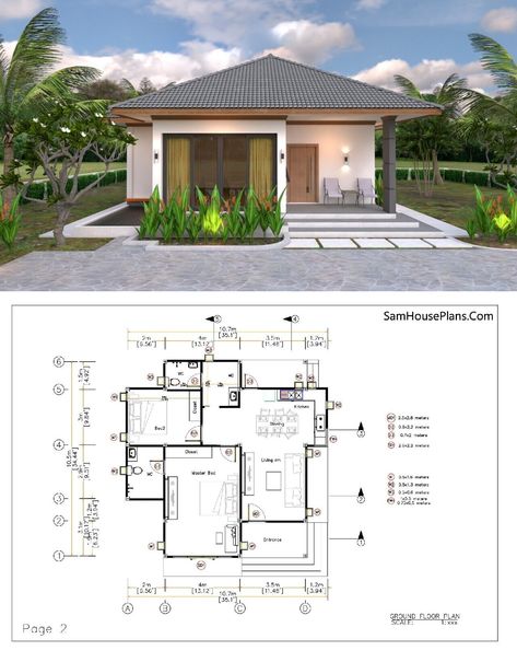 small house floor plans Small Dream House, Small Lake House Plans, Unique Small House Plans, Small Lake Houses, Small Beach Houses, Flat Roof House, Indian House Plans, Craftsman Cottage, Little House Plans