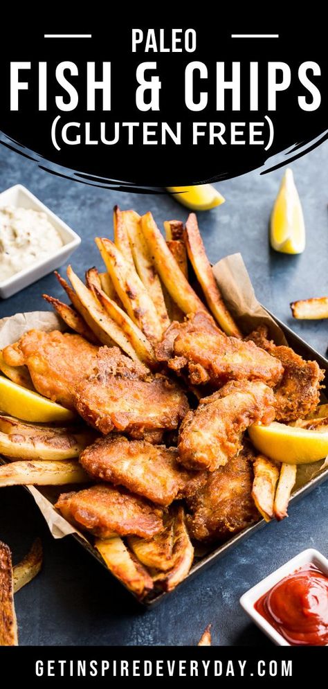 Gluten Free Fish Batter, Best Tartar Sauce, Oven Roasted Fries, Gluten Free Fish And Chips, Naturally Whiten Teeth, Fish N Chips Recipe, Paleo Fish, Gluten Free Fish, Catfish Recipes