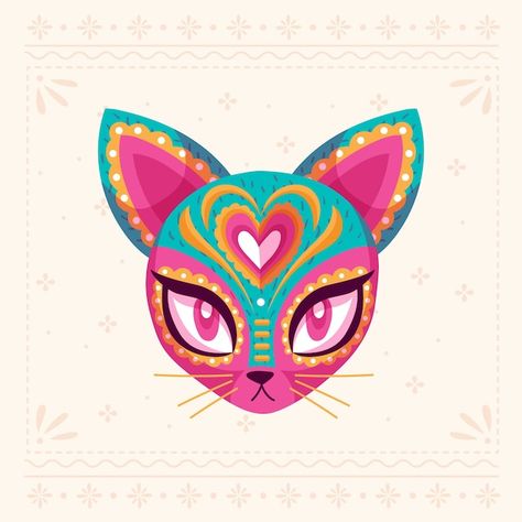 Bling Ideas, Bohemian Art, Mexican Culture, Cat Illustration, Children's Book Illustration, Cat Drawing, Book Illustration, Cartoon Drawings, Cat Art