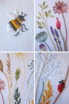 Meadow Embroidery, Creeper Minecraft, Pola Sulam, Learn Embroidery, Brazilian Embroidery, Embroidery Shop, Embroidery Patterns Free, 자수 디자인, Silk Ribbon Embroidery