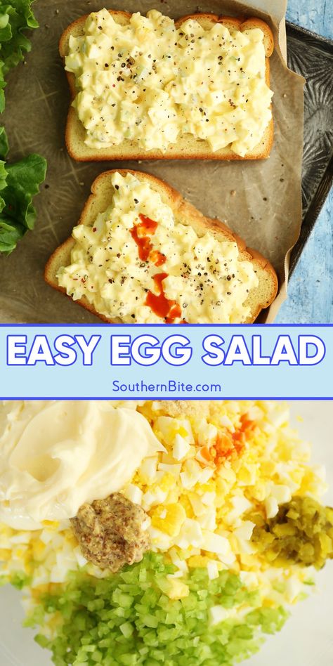 Perfect Egg Salad, Snacky Foods, The Best Egg Salad, Soul Recipes, Vegetarian Sandwich Recipes, Egg Salad Sandwich Recipe, Egg Salad Sandwich, Easy Egg Salad, Spicy Eggs