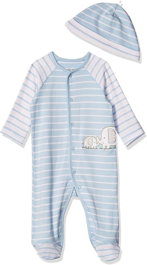 100% Cotton Imported 100% cotton is soft and warm, for a comfortable fit Snaps from neckline to feet for easy changing Includes one footie and one matching hat Machine washable cold and tumble dry low Newborn Pajamas, Boy Onesies, Baby Robes, Preemie Baby, Baby Boy Pajamas, Boy Newborn, Baby Boy Onesies, Baby Pajamas