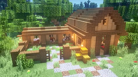 Stables Minecraft, Houses Cottagecore, Minecraft Horse Stables, Minecraft Barn, Minecraft Horse, Case Minecraft, Minecraft Interior Design, Minecraft House Plans, Minecraft Farm