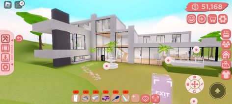 Club Roblox House, Adopt Me Small House Ideas, Roblox House, Kids Decals, Bloxburg Decal Codes, Modern Mansion, Family House Plans, Ideas Family, Aesthetic Colors