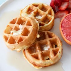 Eggless Waffles. A simple & delicious waffle recipe, without the use of eggs. Eggless Waffle Recipe, Breakfast Cups Recipe, Breakfast Cake Recipes, Dairy Free Recipes Dessert, Eggless Desserts, Eggless Recipes, Waffle Recipe, Eggless Baking, Egg Free Recipes