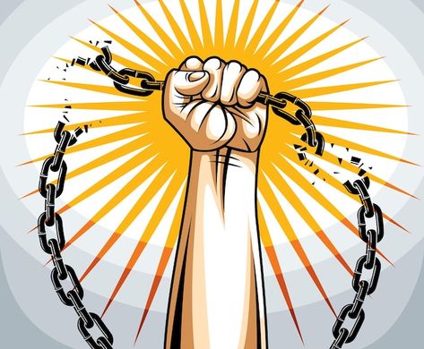 Hands Breaking Chains Drawing, Chain Vector, Chocolate Drawing, Freedom Logo, Theme Illustration, Clenched Fist, Doodle Quotes, Strong Hand, Hand Chain