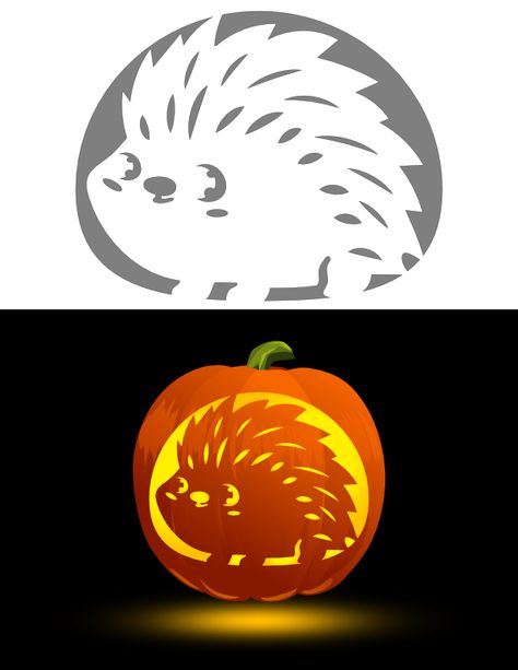 Hedgehog Pumpkin Carving, Hedgehog Stencil, Hedgehog Pumpkin, Hey Pumpkin, Printable Cute, Pumpkin Stencil, Pumpkin Carving Templates, Cute Hedgehog, Pumpkin Carving