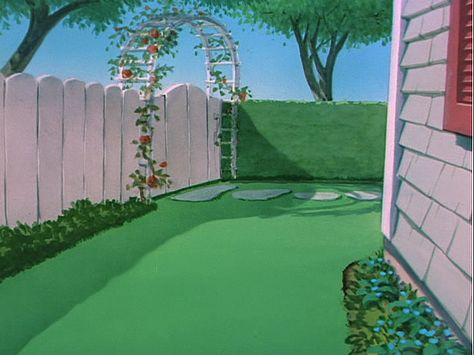 Tom & Jerry: The Slicked-Up Pup. Animation Backgrounds. Eerie Suburbia, Tom And Jerry Liminal Space, Tom And Jerry Background, Weird Core, Background Layout, Dream Core, Dreamcore Aesthetic, Background Animation, Weirdcore Aesthetic