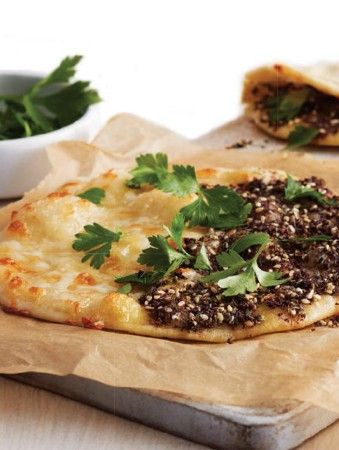 Za'atar Recipe, Manakeesh Recipe, Flatbread Pizza, Detail Page, Lebanese Recipes, Mediterranean Diet Recipes, Recipe Details, Seasonal Recipes, Middle Eastern Recipes