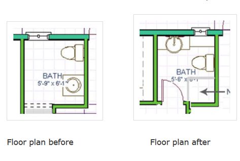 We turned our very small 6 x 6 ft powder room into a full bathroom by moving a window and some plumbing. Here is how we did it.We wanted to create a guest room and guest bath downstairs for when my parents visit. They don't do stairs very well anymore, especially my Dad. Both my husband, Frank and I are from Denmark, but we now live over here, in Orange County, California. My parents visit us from Denmark from time to time and usually stay 3 weeks.For this purpose, we also turned th… 6x6 Bathroom Layout, 6x6 Bathroom, Small Bathroom Floor Plans, Small Bathroom Plans, Powder Room Renovation, Bathroom Layout Plans, Small Bathroom Pictures, Small Bathroom Layout, Small Bathroom With Shower