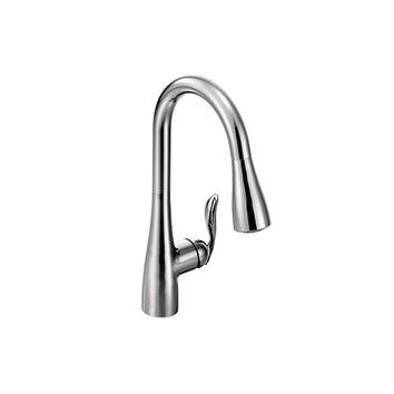 Moen Moen Arbor Single Handle High Arc Pulldown Kitchen Faucet$237 wayfair Moen Kitchen Faucet, Chrome Kitchen Faucet, Black Kitchen Faucets, Fast Cleaning, Kitchen Faucets, Lotion Dispenser, Kitchen Faucet, Martha Stewart, Arbor