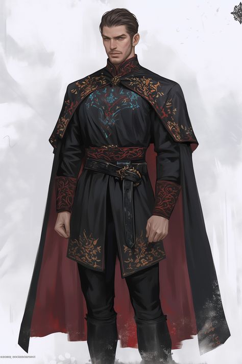 Rennaisance Outfits Male, Medieval Wedding Outfit Men, Fantasy Mens Clothes Drawing, Assassins Creed Outfit Men, Fantasy Scholar Outfit Male, Elegant Mens Outfits, Fine Clothes Dnd, Medieval Royal Outfits Male, Fancy Fantasy Outfits Male