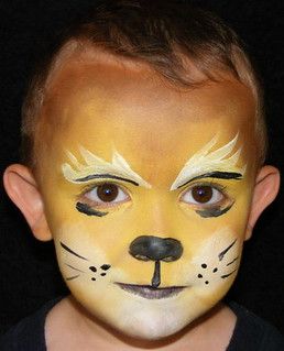 Face Painting Lion, Lion Face Paint Easy, Lion Face Paint, Lion Makeup, Lion Guard Birthday, Rainbow Face Paint, Animal Face Paintings, Cheetah Face, Lion King Jr